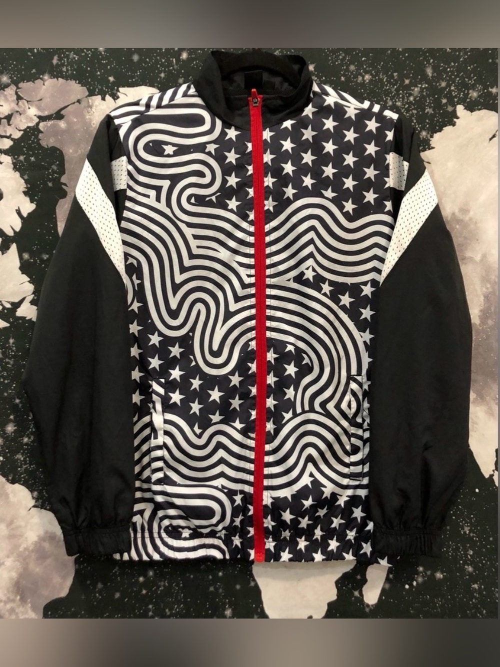 Ideology Stars & Stripes Flag Windbreaker Jacket